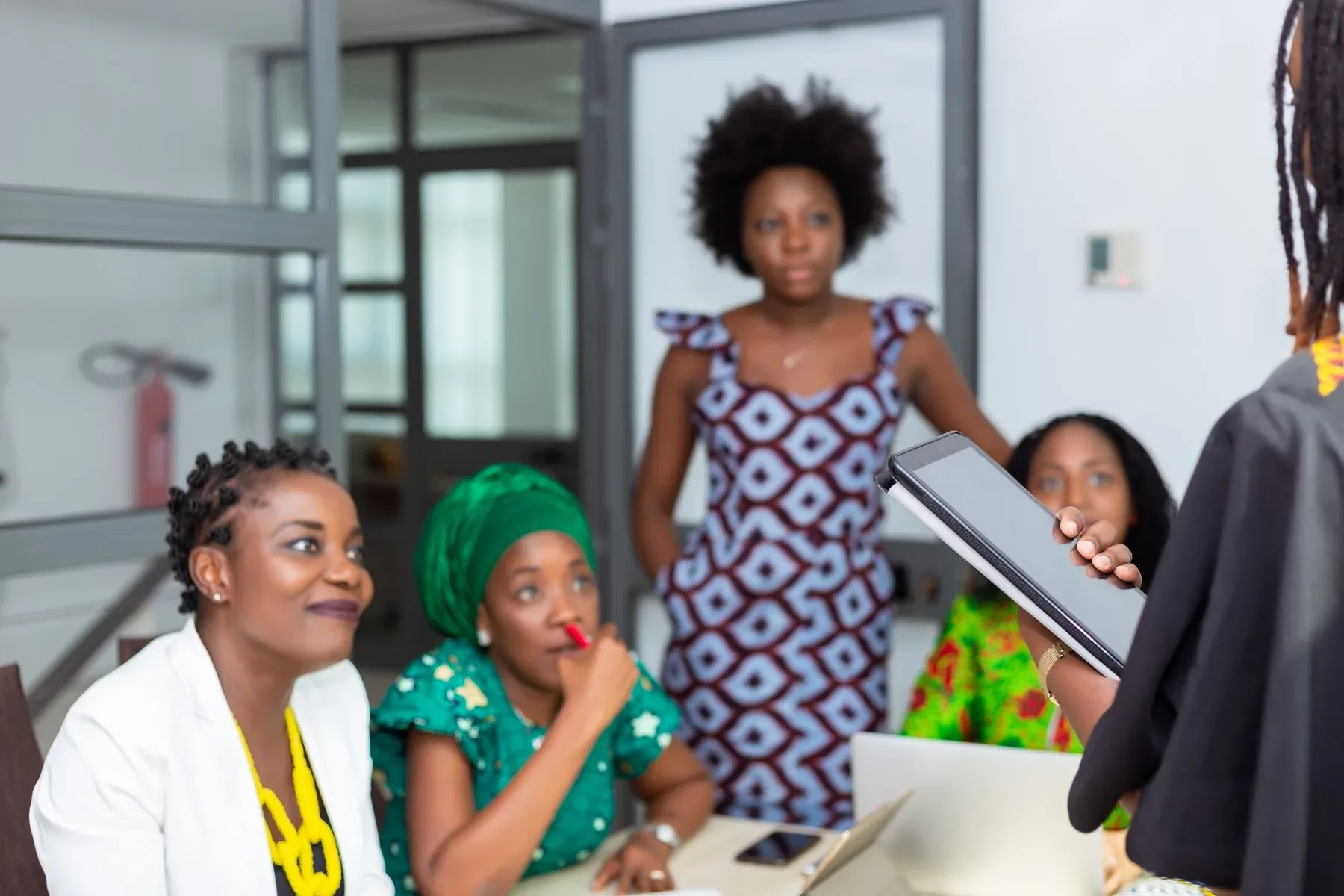 Women collaborating in a strategy session